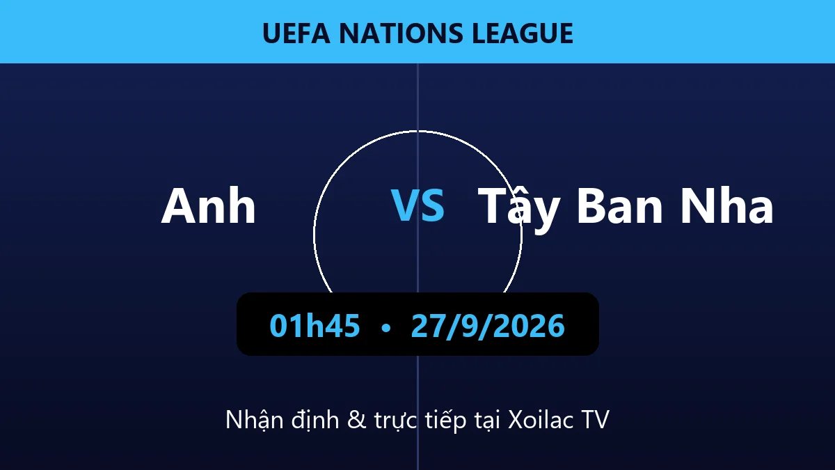 Nhận định Anh vs Tây Ban Nha 01h45 ngày 27/9/2026
